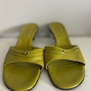 Banana Republic Chartreuse Slide Sandals